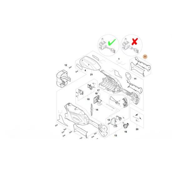 STIHL  Okładzina uchwytu LA03 790 0600